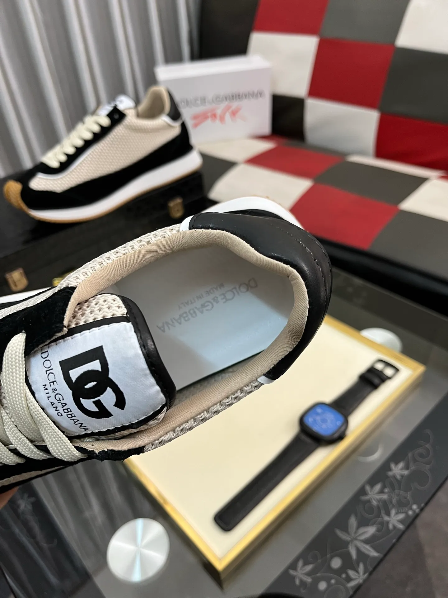 Men's Men's Shoes💰458⌚️⌚️••Dolce&Gabbana••DG✔️High-end men's sports and casual shoes. Original goods from top counters. Original imported cowhide, multi-material splicing design ➕Imported cowhide lining, cowhide feet ➕Original TPR elastic outsole. Size: 36-46